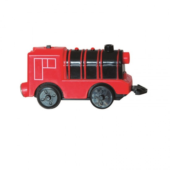 Set Trenulet cu Baterie din lemn cu 40 piese sine si accesorii