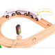 Set trenulet din lemn City Wooden Airport Train AcoolToy  44 piese