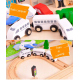 Set trenulet din lemn City Wooden Airport Train AcoolToy  44 piese