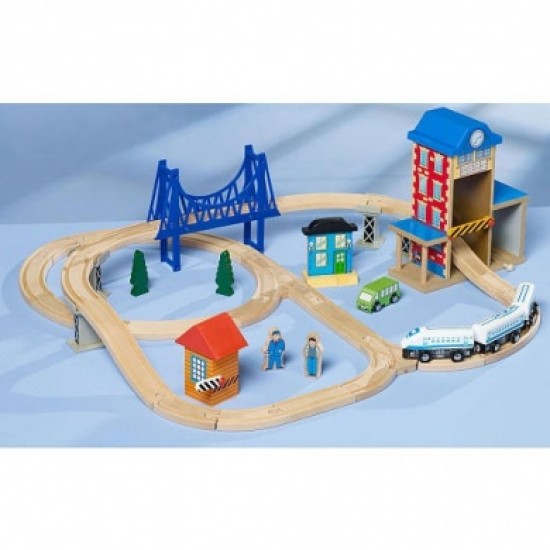 Set trenulet Univers City Train cu gara centrala 