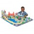 Set trenulet din lemn Blue City Train - Circuit Feroviar si Auto 