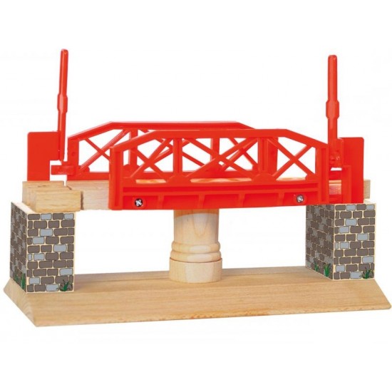 Podul rotativ manual din lemn - WL90818  Rail Road Bridge