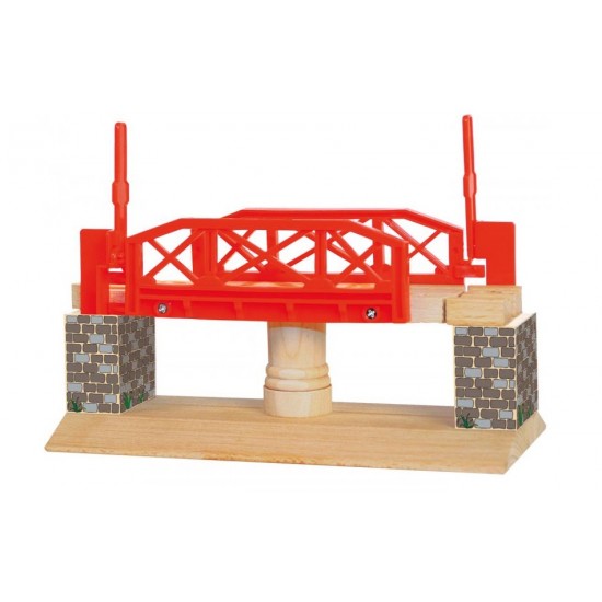 Podul rotativ manual din lemn - WL90818  Rail Road Bridge