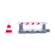 Set Trenulet din lemn Roller Coaster cu macara tunel si 130 de piese