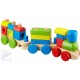 Trenulet din lemn cu cuburi colorate de tras- My First Train Woddy