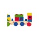 Trenulet din lemn cu cuburi colorate de tras- My First Train Woddy