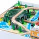 Set trenulet din lemn joaca Big City Rail cu masuta alba 