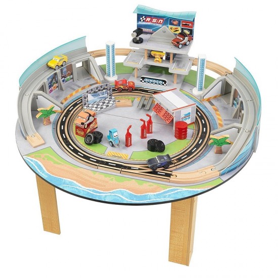 Pista de viteza pentru curse Cars 3 cu masuta - Disney Pixar Florida Speedway KidKraft - 55 piese