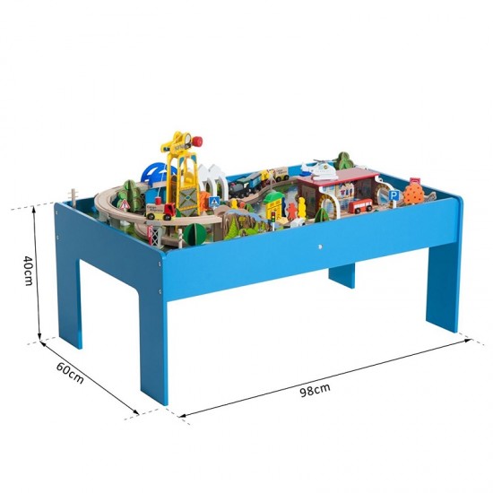 Set trenulet cu masuta si accesorii - Build City - OnlyToys