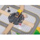 Set trenulete cu baterie cu sunete si lumini garaj masinute si trenulete cu 3 nivele Heliport Station