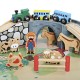 Set trenulete din lemn Universal All In One cu masuta de joaca Imaginarium