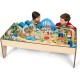 Set trenulete din lemn Universal All In One cu masuta de joaca Imaginarium
