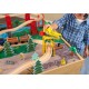 Set Trenulet KidKraft Waterfall Train Station din lemn cu masuta de joaca