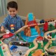Set Trenulet KidKraft Waterfall Train Station din lemn cu masuta de joaca