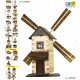 Moara de vant - set constructie din lemn
