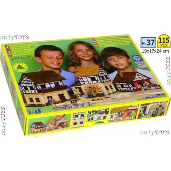 Moara de apa 2- Set constructie casute traditionale din lemn