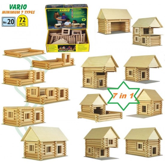 Set constructie VARIO -72 piese 7 in 1 Walachia