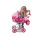 Carucior pliabil de jucarie pentru papusi cu accesorii Doll Pram