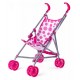 Carucior pliabil Set de jucarie cu papusa inclusa si pat papusi cu accesorii Doll Pram