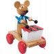 Masinuta din lemn Soricelul Vesel Little Mouse cu Xilofon- jucarie din lemn de tras